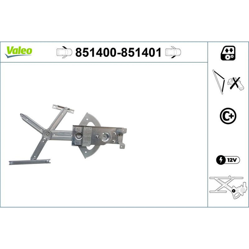 Valeo Electric Window Regulator Lifter Right Front 851401