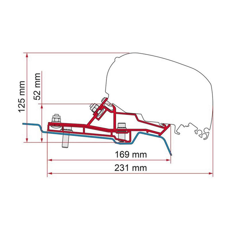 Fiamma Adapter Ford Transit Van RHD H2-L3 340 (98655Z189) Fiamma - Dynamic Drive