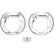 Mintex Brake Shoe Set Axle Kit fits Opel Astra F 1991-1998 1.4 1.6 1.7