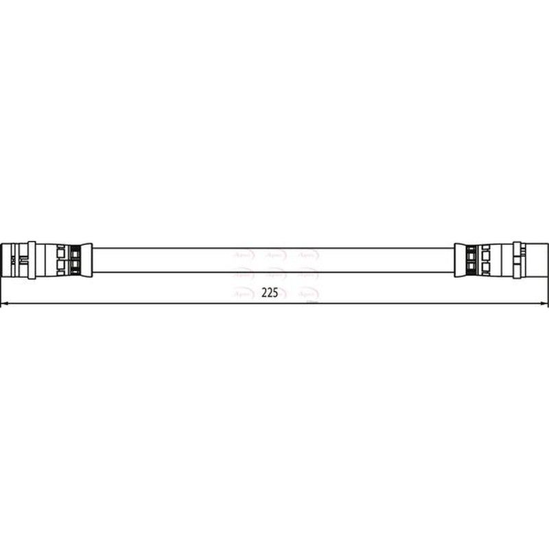 Apec Brake Hydraulic Hose Line Rear fits BMW X5 2006-2008 3.0 4.8