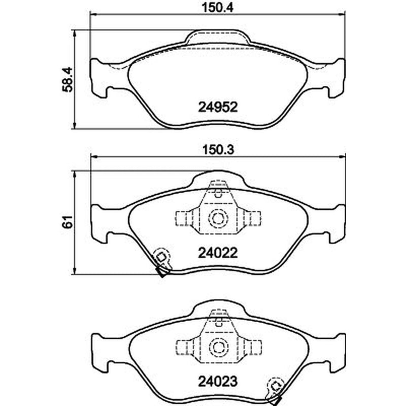 DON Front Brake Pad Set fits Toyota Yaris Hatchback 2015-2020 1.5