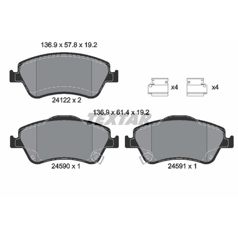 Textar Front Brake Pad Set 2412201