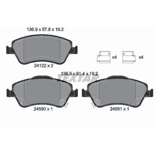 Textar Front Brake Pad Set 2412201