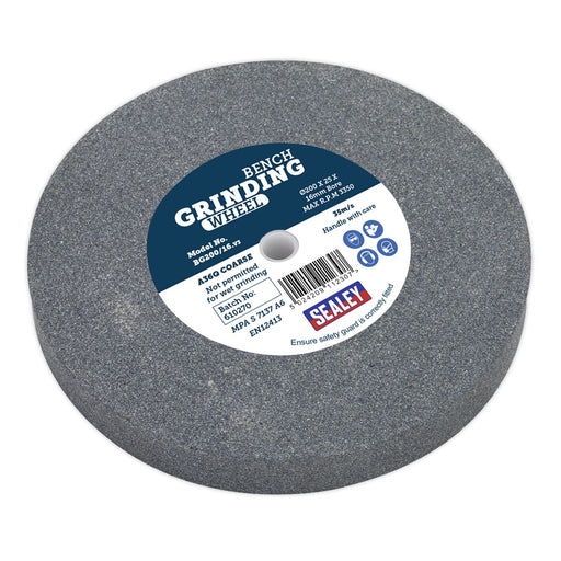 Sealey Grinding Stone200 x 25mm16mm Bore A36Q Coarse BG200/16 Sealey - Dynamic Drive