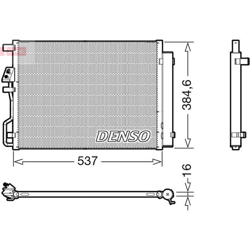 Denso Air Conditioning Condenser fits Hyundai Tucson 2015-2023 1.6 2.0