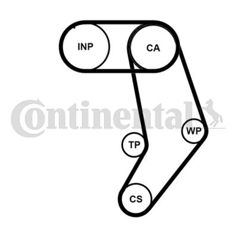 Continental CTAM Timing Belt Kit with Rollers fits VW Transporter 1990-2003 2.4