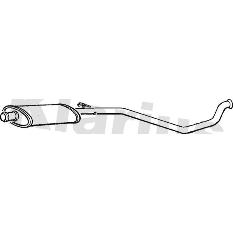 Klarius Box With Centre Pipe Centre fits Peugeot 306 1997-2001 1.8