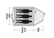 Outwell Cloud 3 Dome Tent 3 Berth Outwell - Dynamic Drive