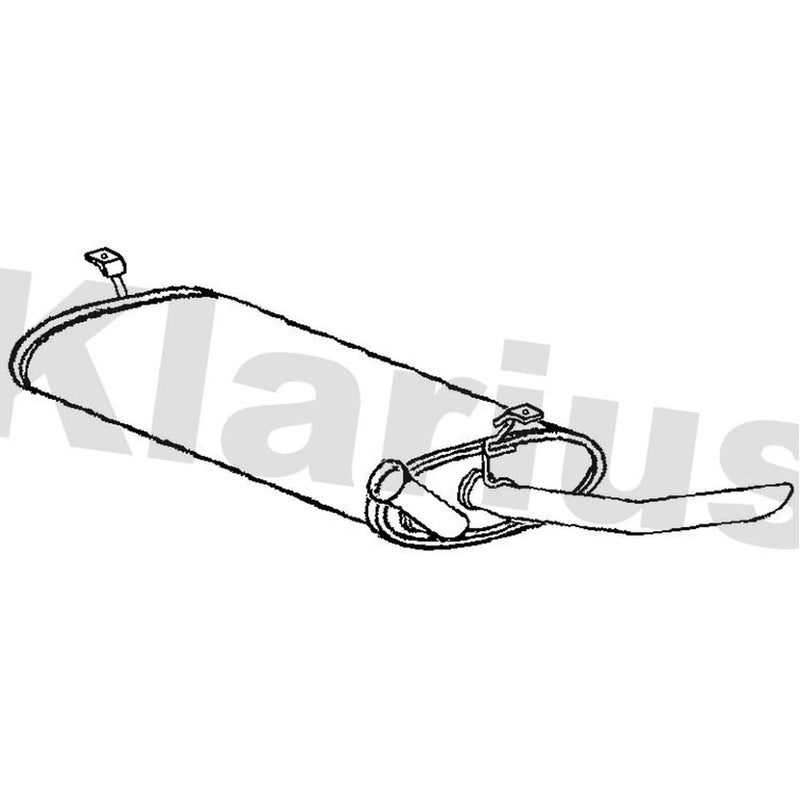 Klarius Box With Tail Pipe Rear fits Renault Laguna II 2001-2007 1.9
