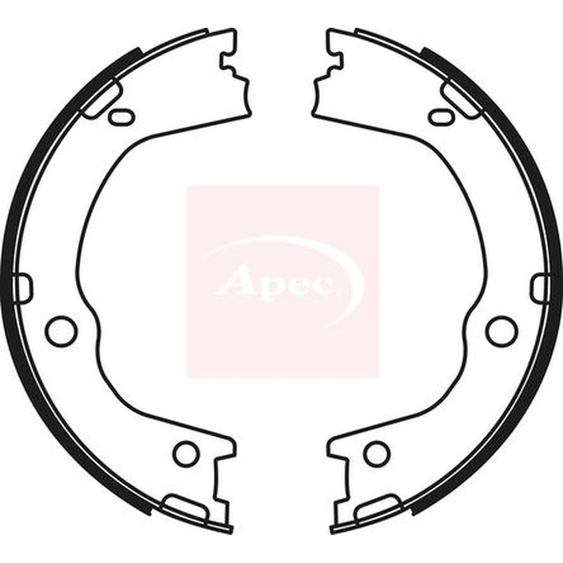 Apec Parking Brake Shoe Set fits Hyundai Santa Fé II 2009-2012 2.2