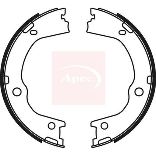 Apec Parking Brake Shoe Set fits Hyundai Santa Fé II 2009-2012 2.2
