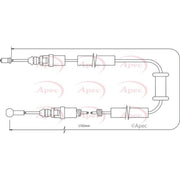 Apec Handbrake Cable Left Rear fits Opel Movano B 2010-2021 2.3