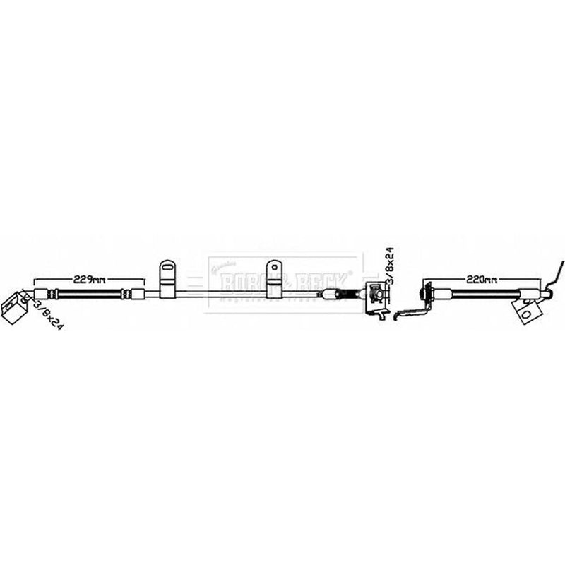 Borg & Beck Brake Hydraulic Hose Line inner BBH8013
