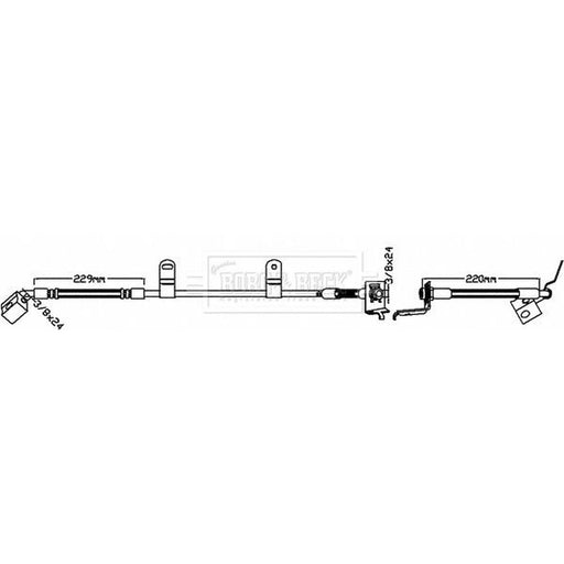 Borg & Beck Brake Hydraulic Hose Line inner BBH8013