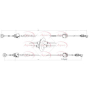 Apec Manual Transmission Cable Pull fits Citroën Berlingo Box Body 2008-2021 1.6