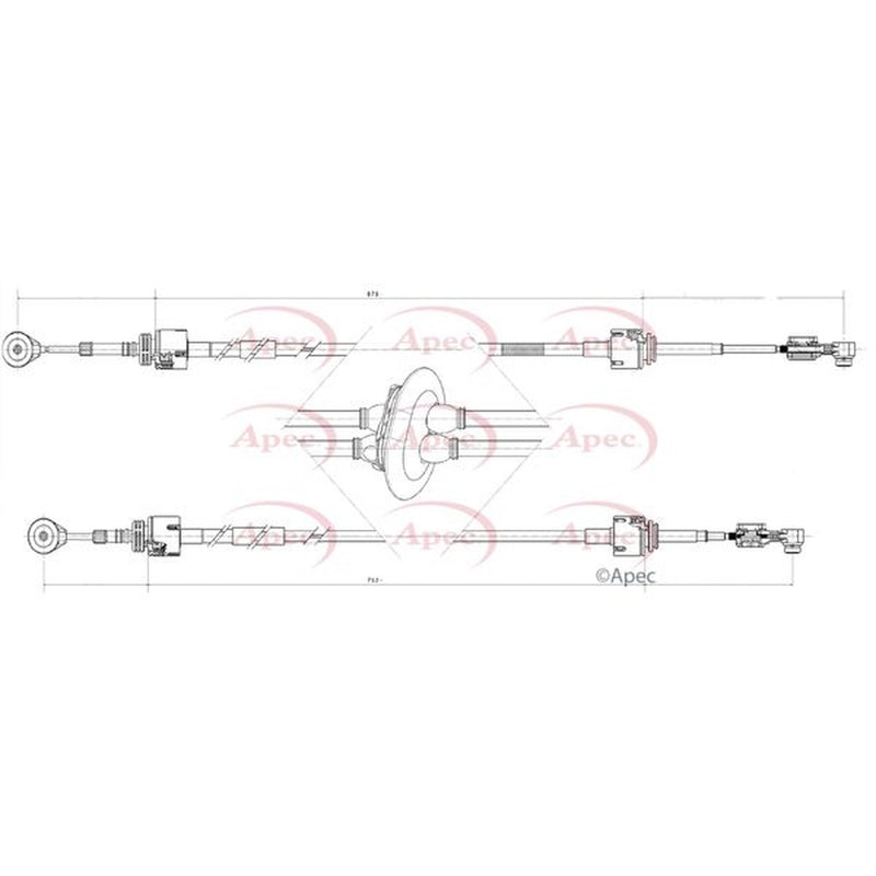Apec Manual Transmission Cable Pull fits Citroën Berlingo Box Body 2008-2021 1.6