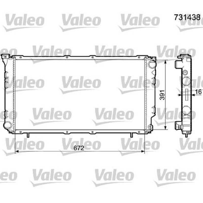 Valeo Engine Radiator 731438