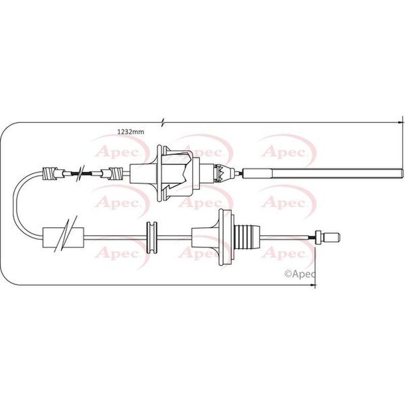 Apec Clutch Control Cable Pull fits Opel Corsa B 1996-2000 1.0