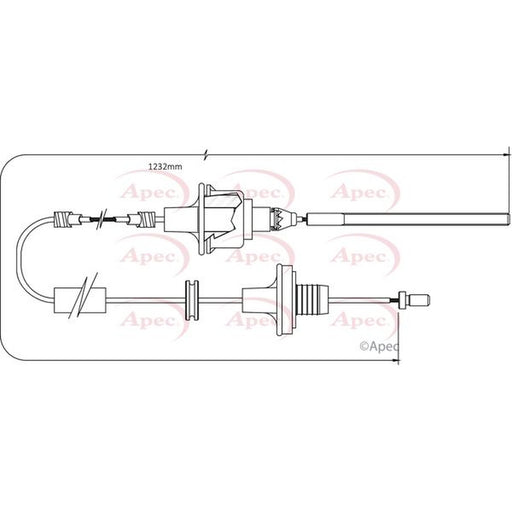 Apec Clutch Control Cable Pull fits Opel Corsa B 1996-2000 1.0