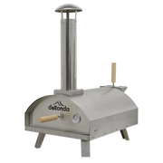 Dellonda Portable Wood-Fired Pizza Oven and Smoking Oven Stainless Steel Dellonda  - Dynamic Drive