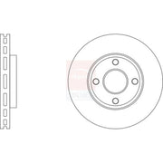 Apec 2 x Vented Front Brake Discs SDK6948