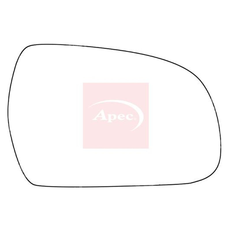 Apec Exterior Wing Mirror Glass Right fits Audi A3 2003-2013 1.2 1.4 1.6 1.8 2.0
