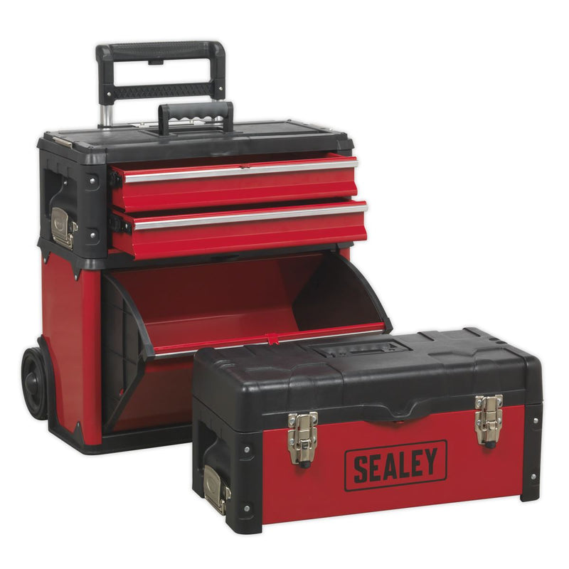 Sealey Mobile Steel/Composite Toolbox 3 Compartment AP548 Sealey - Dynamic Drive