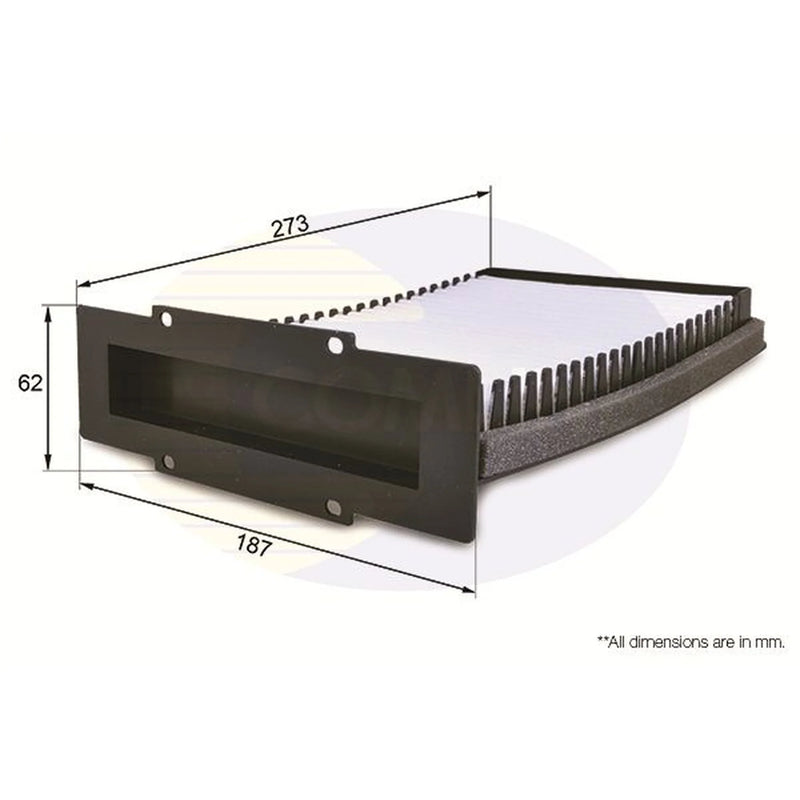 Comline Cabin Air Filter (Pollen Filter) fits Land Rover Freelander I 1998-2000