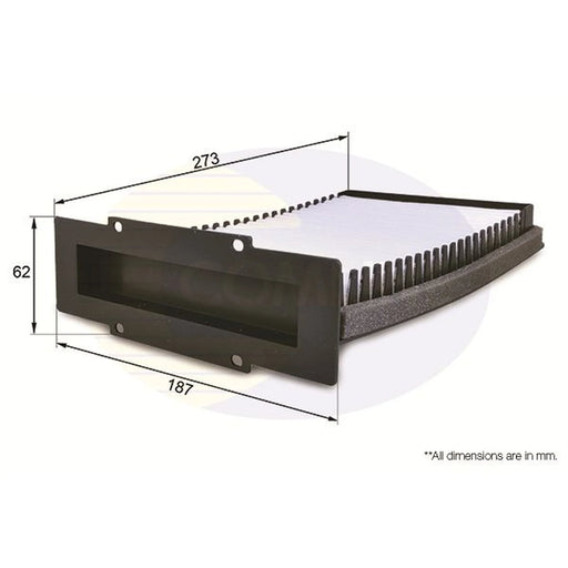 Comline Cabin Air Filter (Pollen Filter) fits Land Rover Freelander I 1998-2000