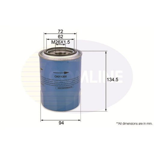 Comline Engine Oil Filter fits Hyundai H-1 2001-2007 2.5