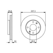 Bosch 2 x Vented Brake Discs