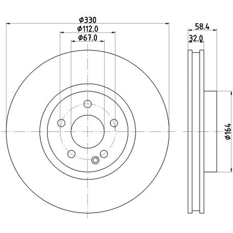 Mintex Front Brake Discs MDC2728-x2