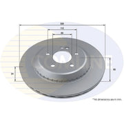 Comline 2 x Brake Discs fits Mercedes-Benz S-Class 2014-2017 222.004 222.104