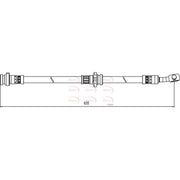 Apec Brake Hydraulic Hose Line Front Left fits Nissan Qashqai +2 2007-2014