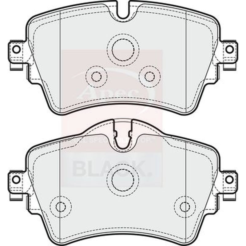 Apec Black Front Brake Pad Set fits BMW 2 Active Tourer 2013-2021