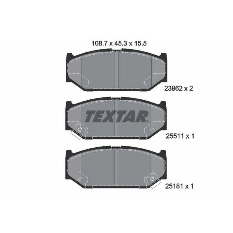 Textar Front Brake Pad Set 2396201