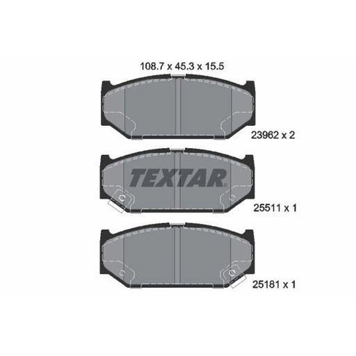 Textar Front Brake Pad Set 2396201