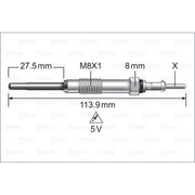 Valeo Diesel Engine Glow Plug 345223