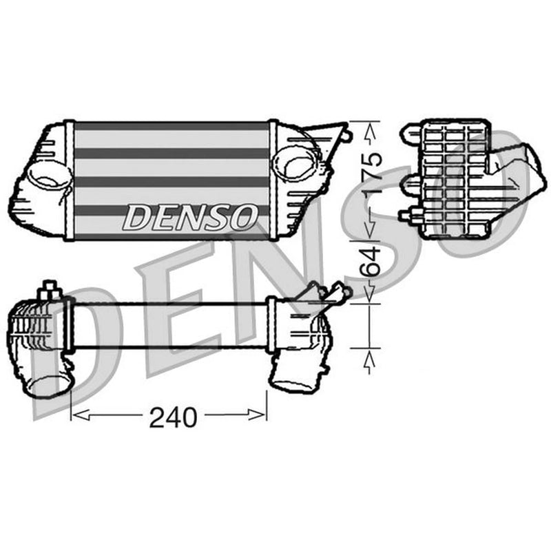 Denso Intercooler (Charge Air Cooler) fits Fiat Stilo 2001-2006 1.9
