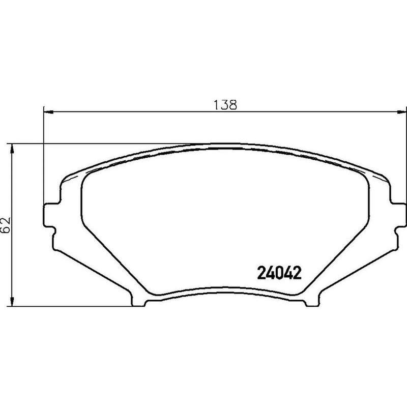 Brembo 4 x Front Brake Pad Set fits Mazda RX-8 2003-2012 1.3