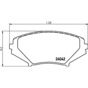 Brembo Front & Rear Pads fits Mazda RX-8 2003-2012 1.3