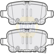NAPA Rear Brake Pad Set fits Opel Insignia B Country Tourer 2017-2018 2.0