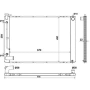 NRF Engine Radiator 53974