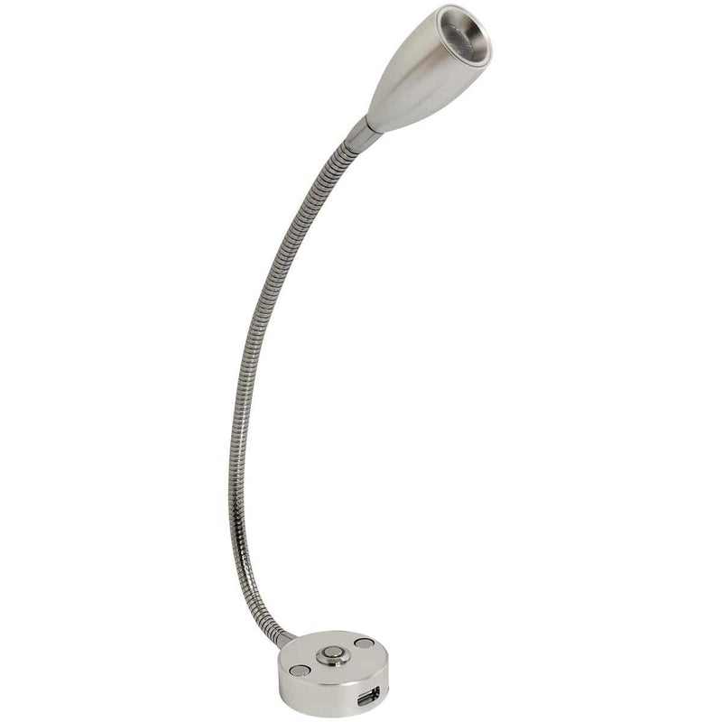 Long Neck Aluminium LED Reading Light (Cool White / Touch Dimmable) Aten Lighting - Dynamic Drive