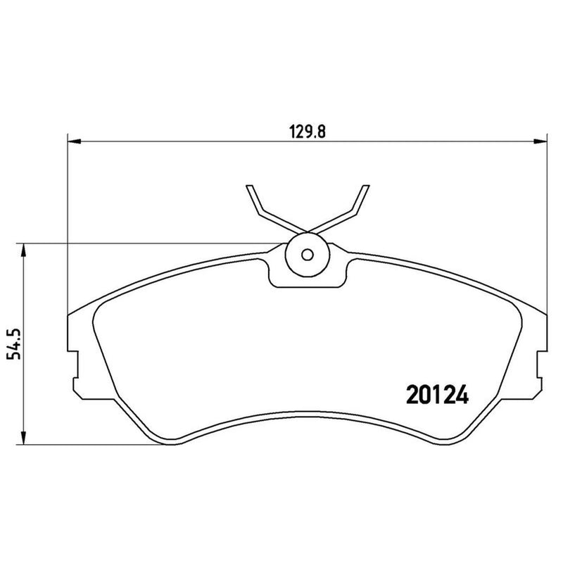 Brembo 4 x Front Brake Pad Set fits VW California T4 Camper 1994-2002 1.9