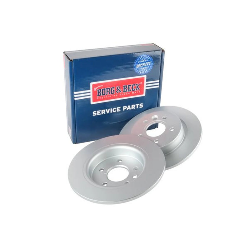 Borg & Beck Rear Brake Solid Discs & Pads fits Volvo V40 Cross Country 2013-2019