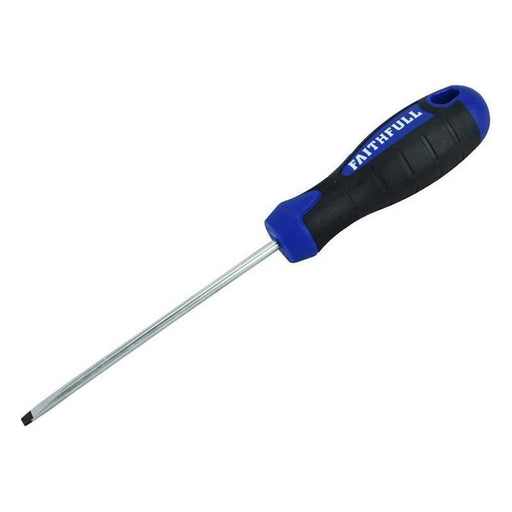 Faithfull Soft Grip Screwdriver Parallel Slotted Tip 4.0 x 100mm Faithfull - Dynamic Drive