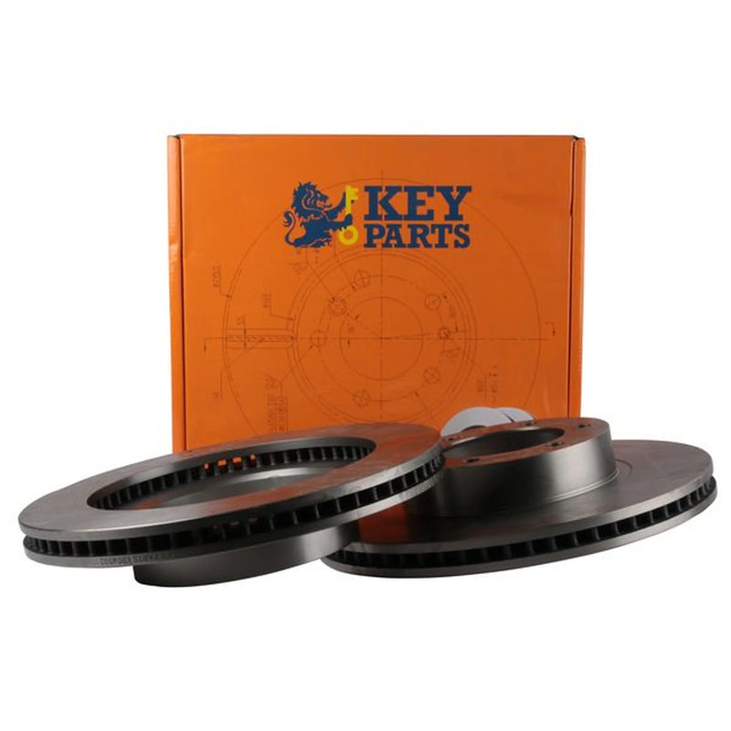 Key Parts Front Brake Discs & Pads fits Toyota Land Cruiser Prado 2002-2010