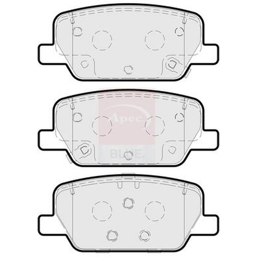 Apec Rear Brake Pad Set fits Hyundai Santa Fe IV 2018-2020 2.0 2.2