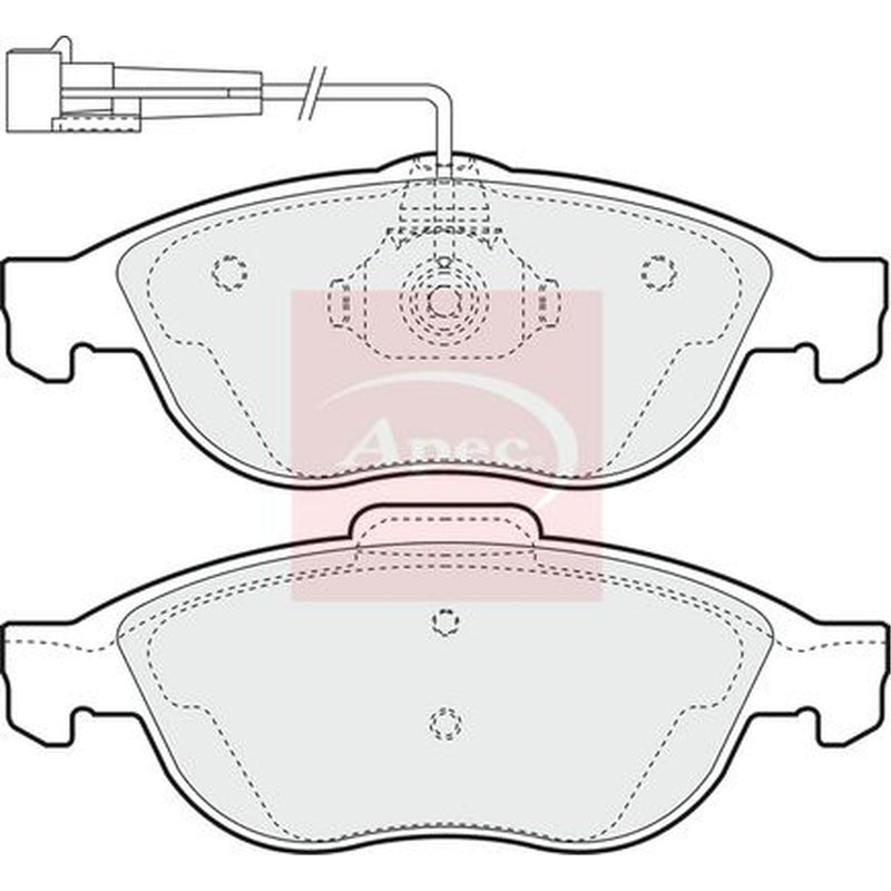 Apec Front & Rear Pads fits Alfa Romeo 147 2001-2010 1.6